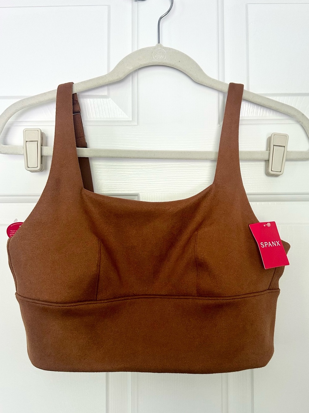 NWT SPANX Camel Brown Cropped Tank Bustier Top